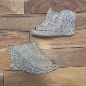 Cordani Wedge Sandals - Snake Embossed Leather